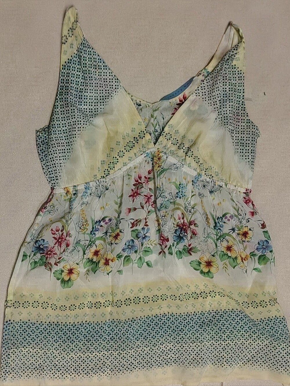 Johnny Was Camisole Tank in Vintage Styled Print Sz XS-S